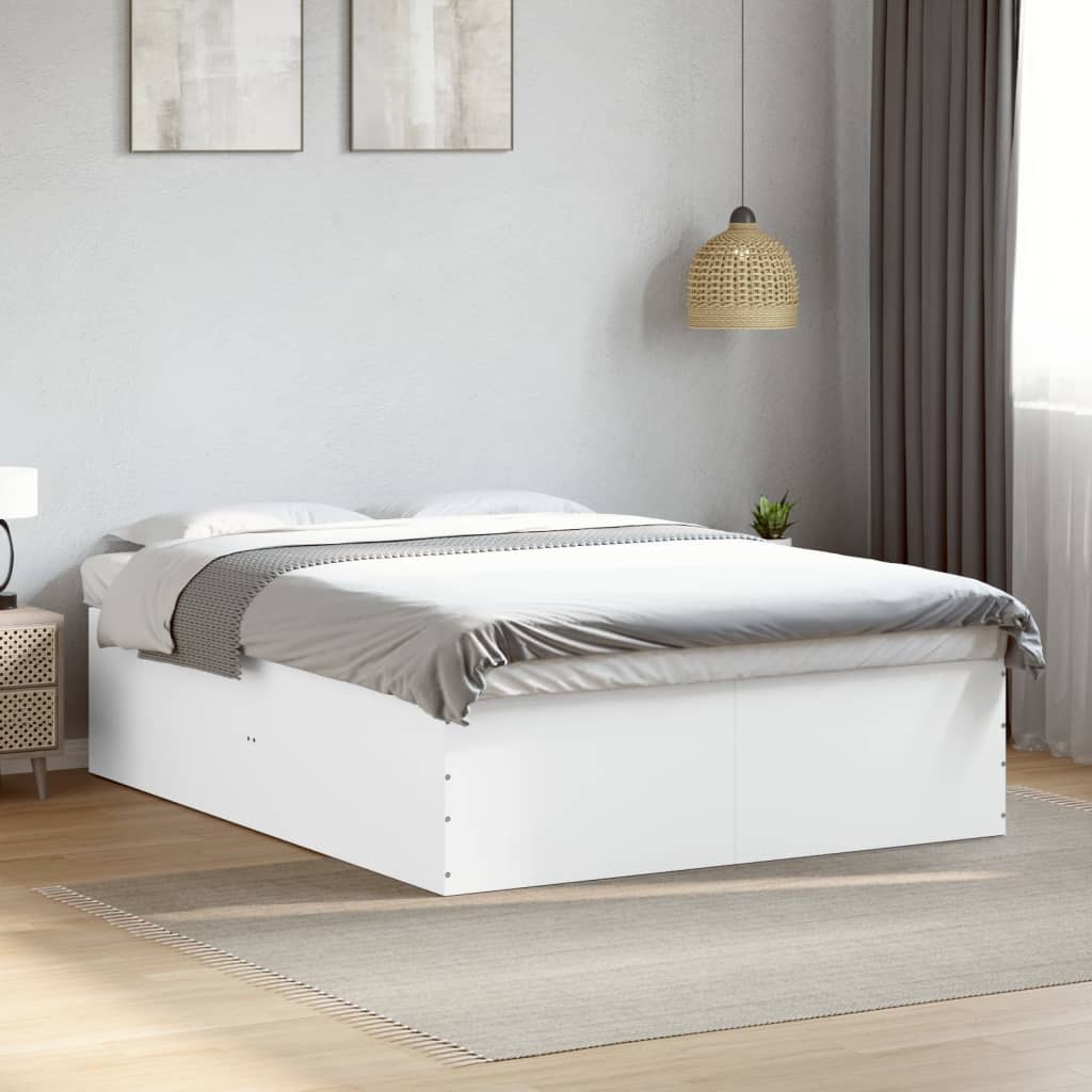 Bed Frame without Mattress White 150x200 cm King Size