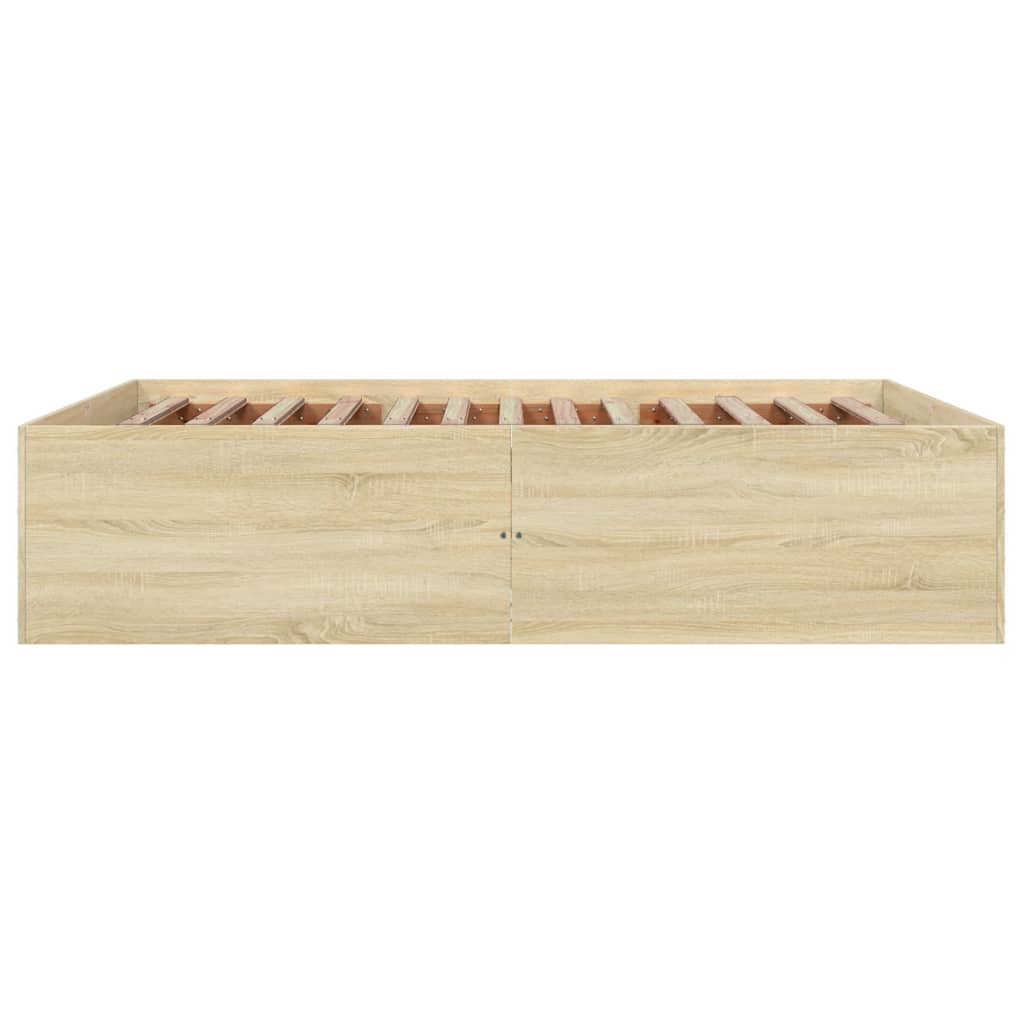 Bed Frame without Mattress Sonoma Oak 150x200 cm King Size