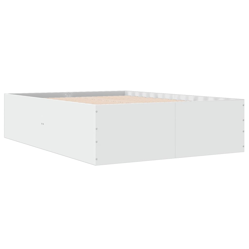 Bed Frame without Mattress White 140x200 cm