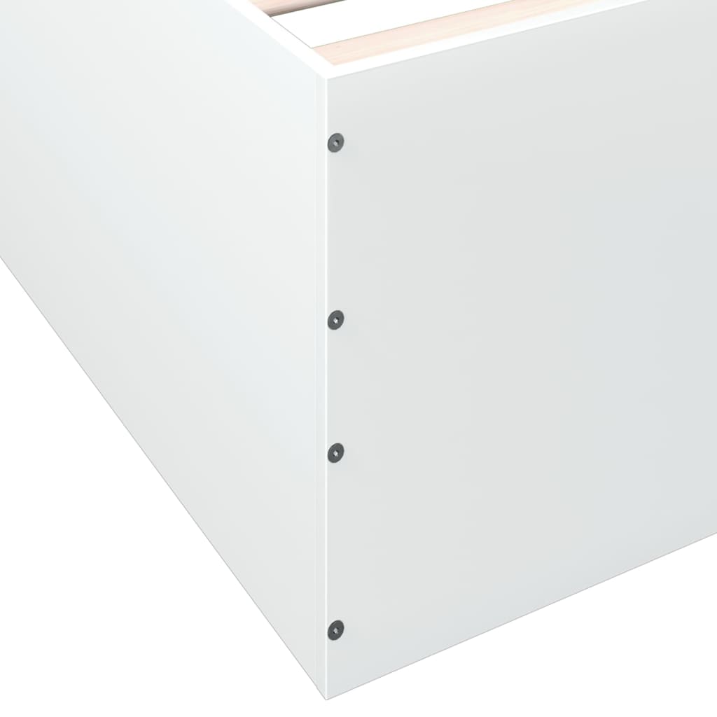 Bed Frame without Mattress White 140x200 cm