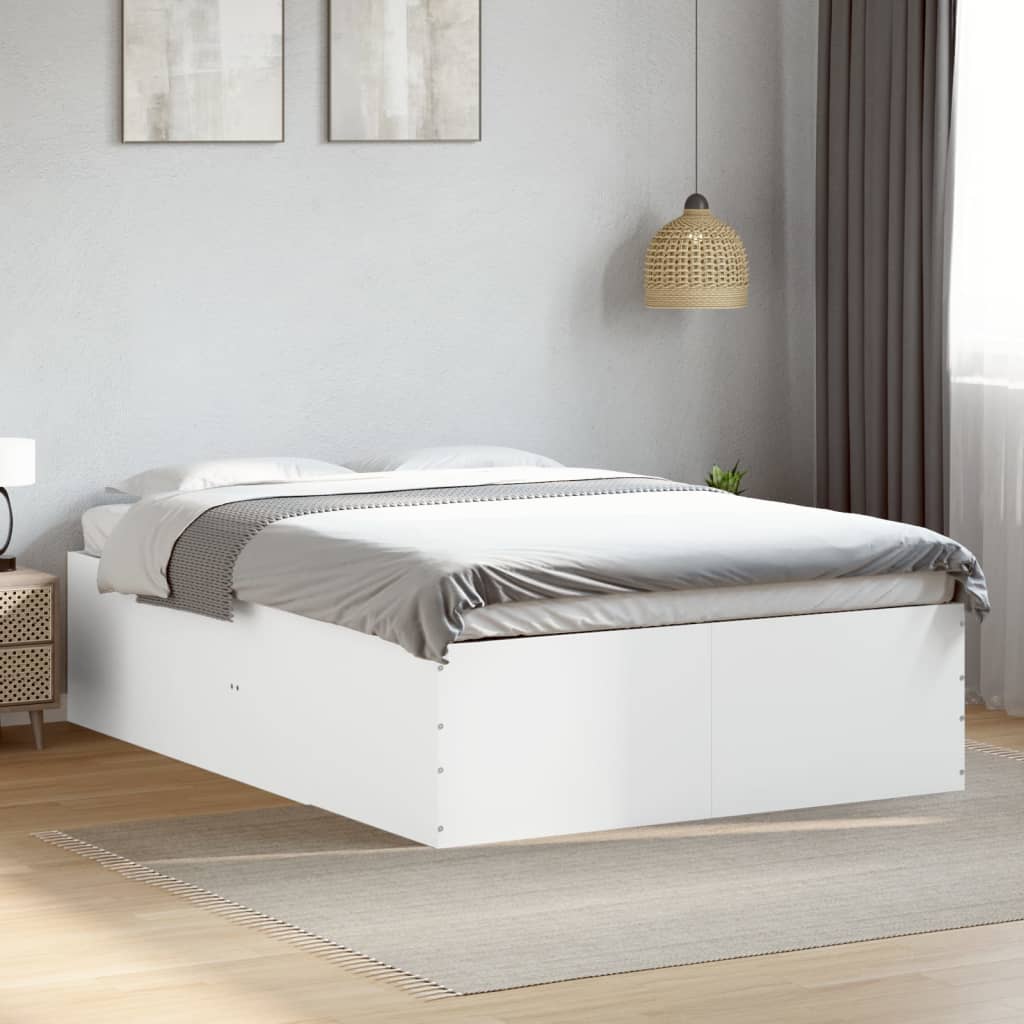 Bed Frame without Mattress White 140x200 cm