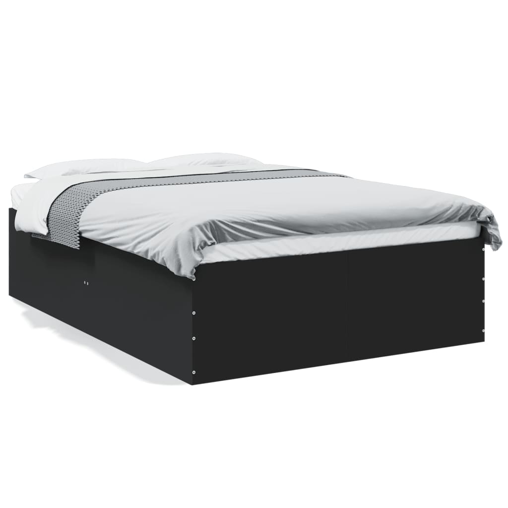Bed Frame without Mattress Black 120x200 cm