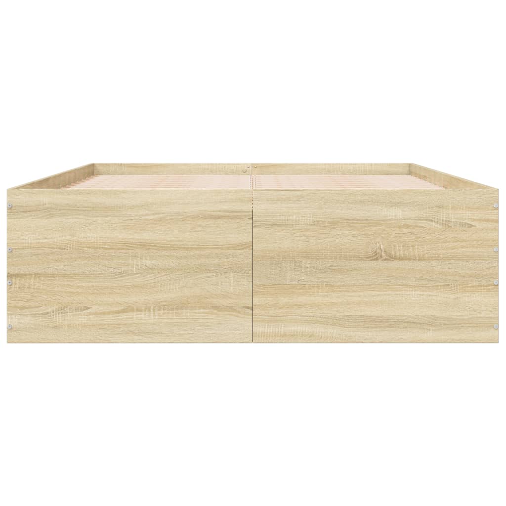 Bed Frame without Mattress Sonoma Oak 120x200 cm