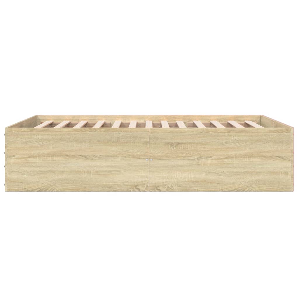 Bed Frame without Mattress Sonoma Oak 120x200 cm