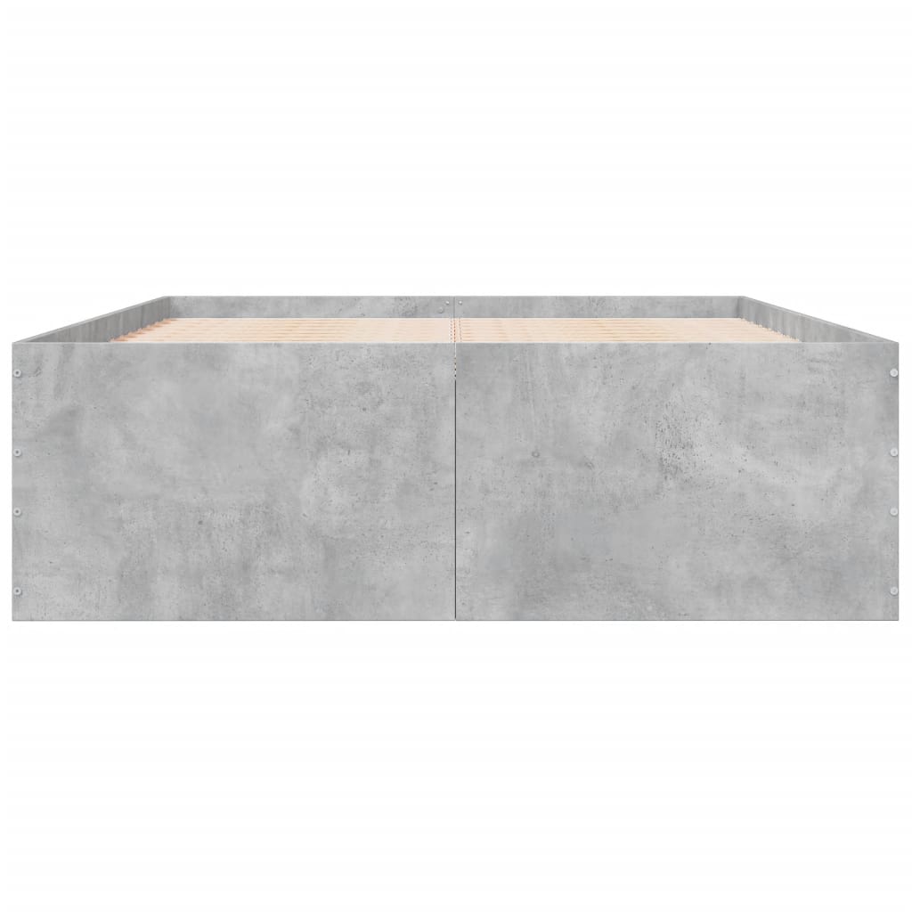 Bed Frame without Mattress Concrete Grey 120x200 cm