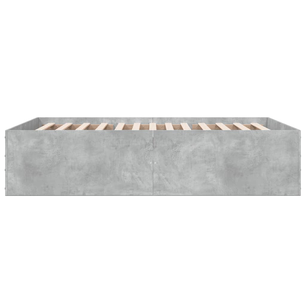 Bed Frame without Mattress Concrete Grey 120x200 cm