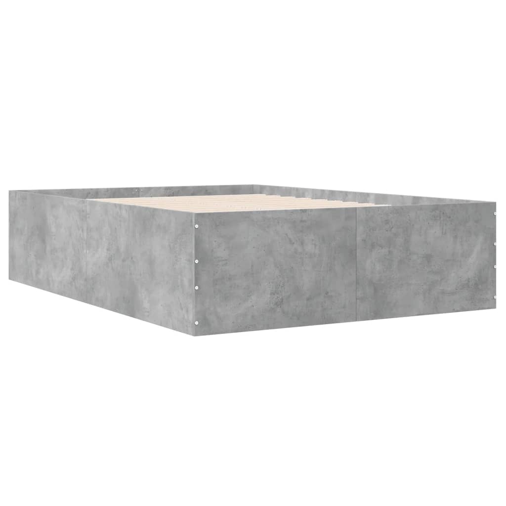 Bed Frame without Mattress Concrete Grey 120x200 cm
