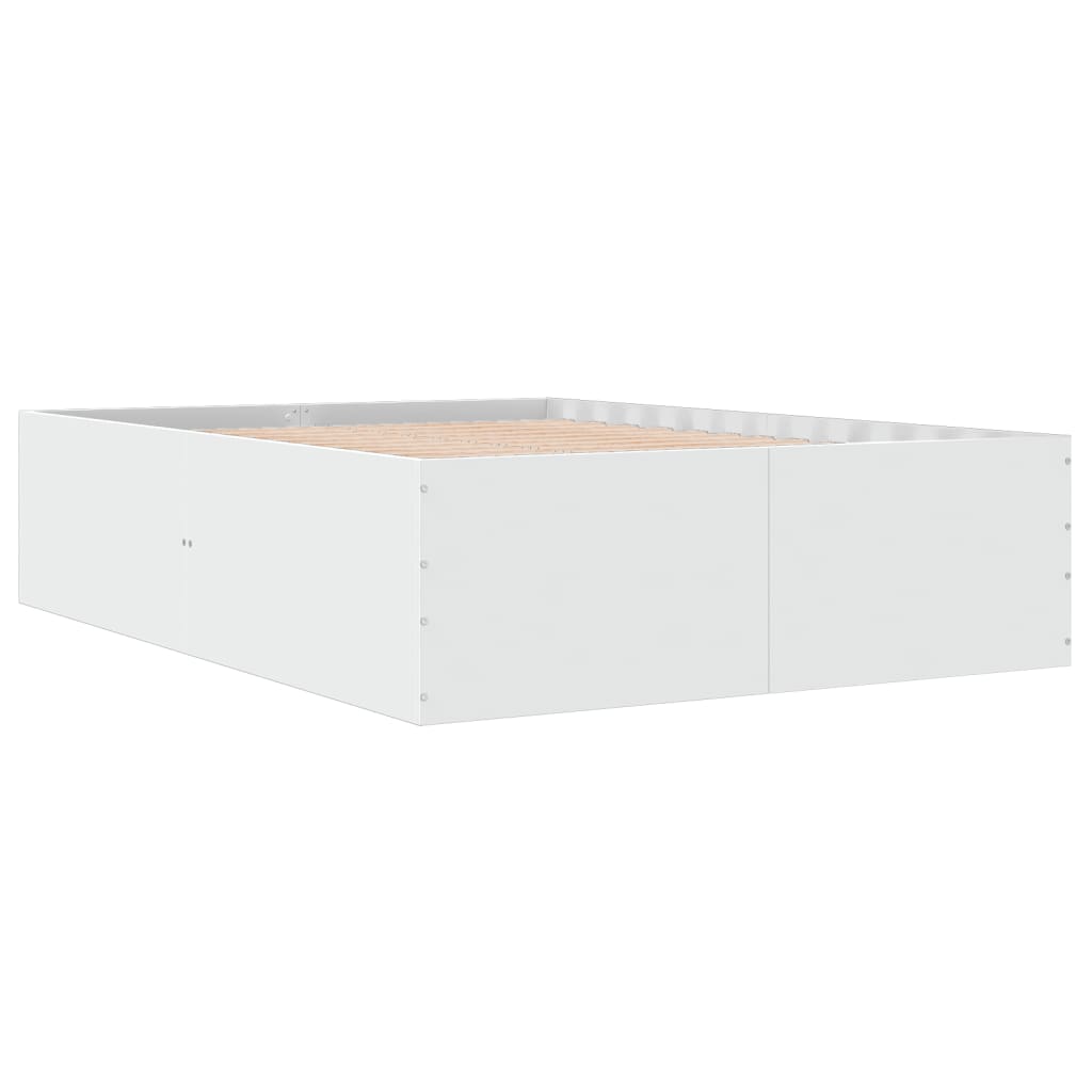 Bed Frame without Mattress White 135x190 cm Double