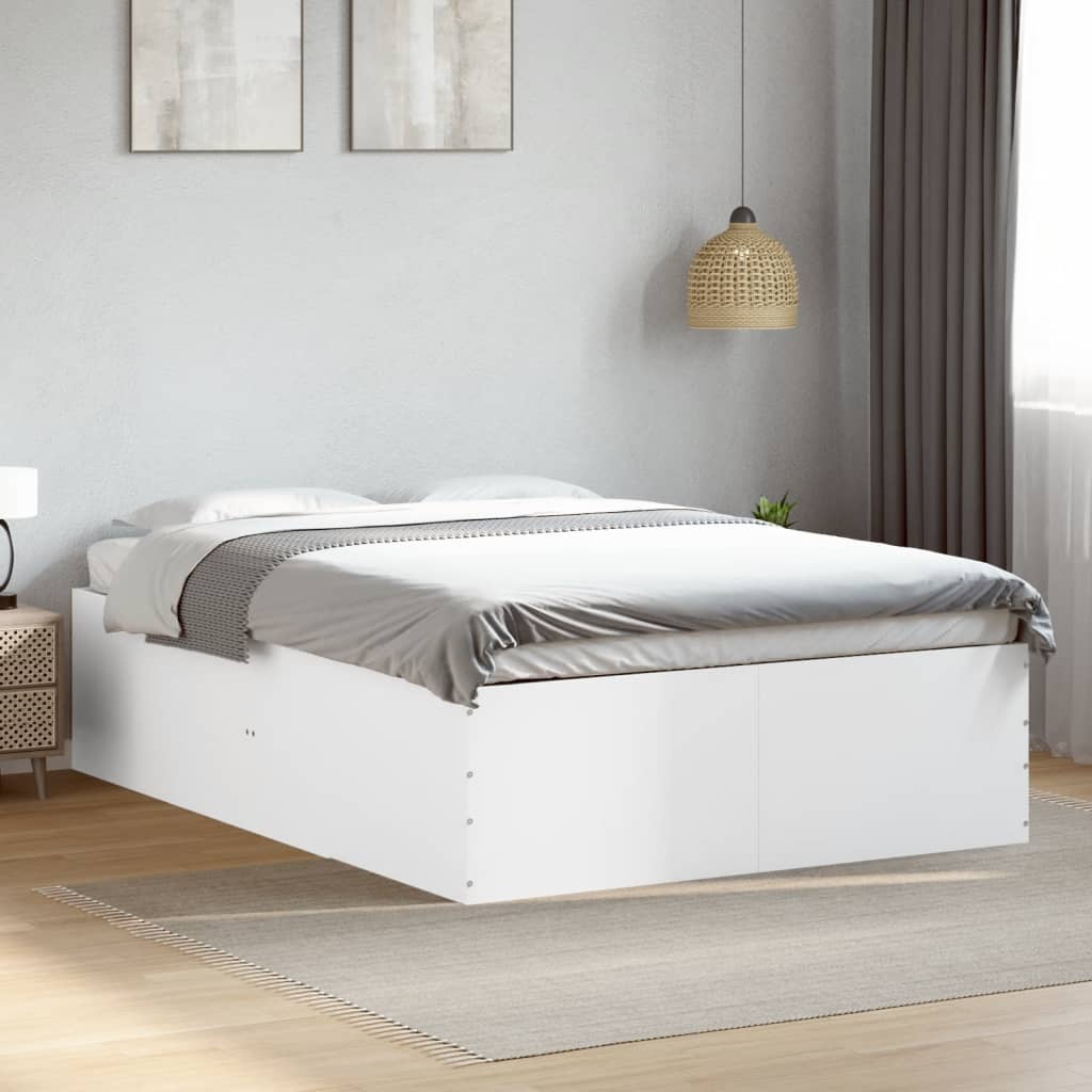 Bed Frame without Mattress White 135x190 cm Double