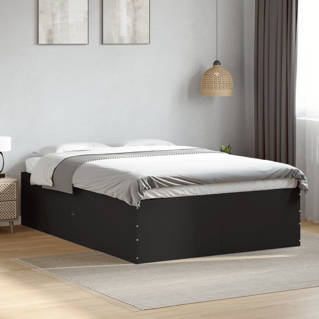 Bed Frame without Mattress Black 120x190 cm Small Double