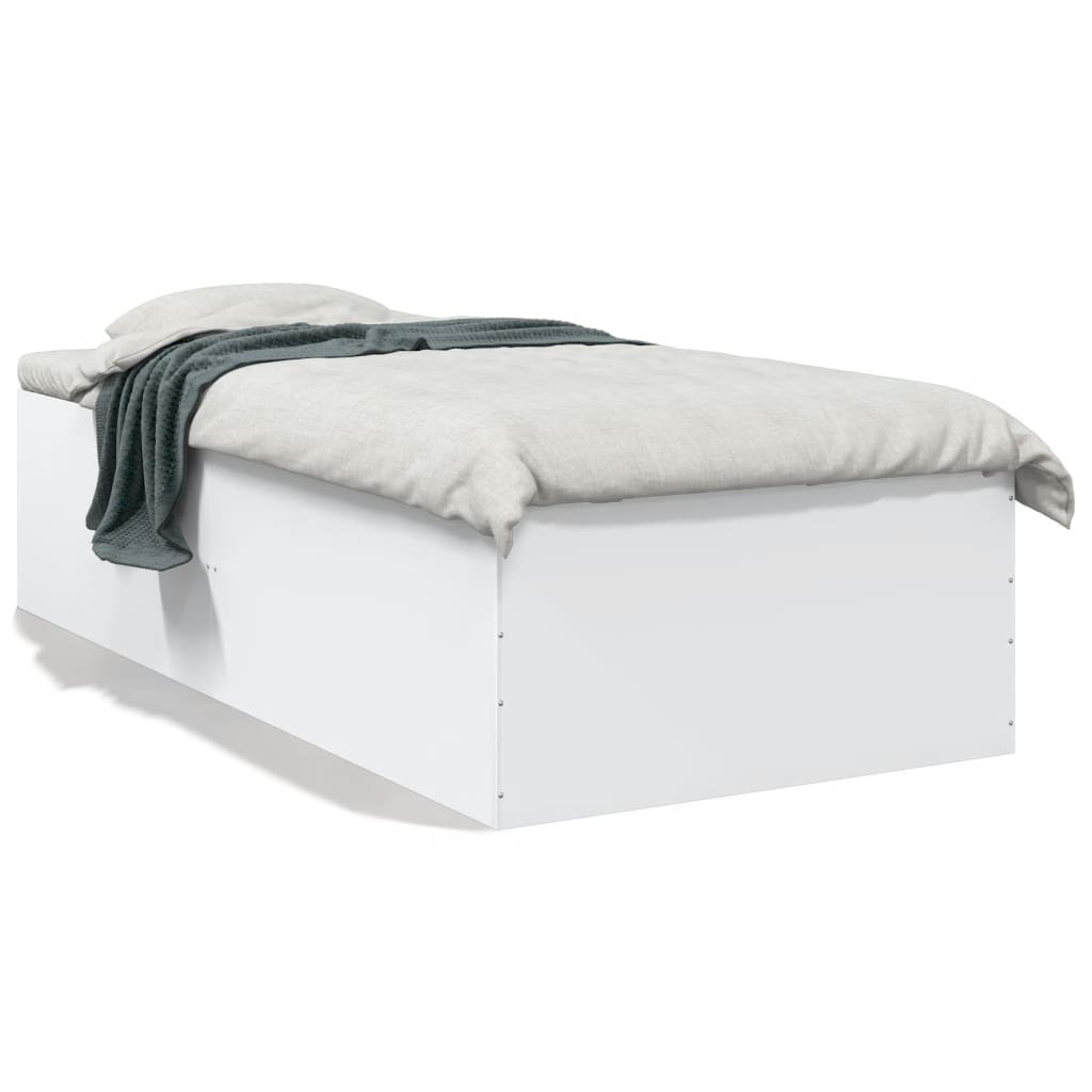 Bed Frame without Mattress White 100x200 cm