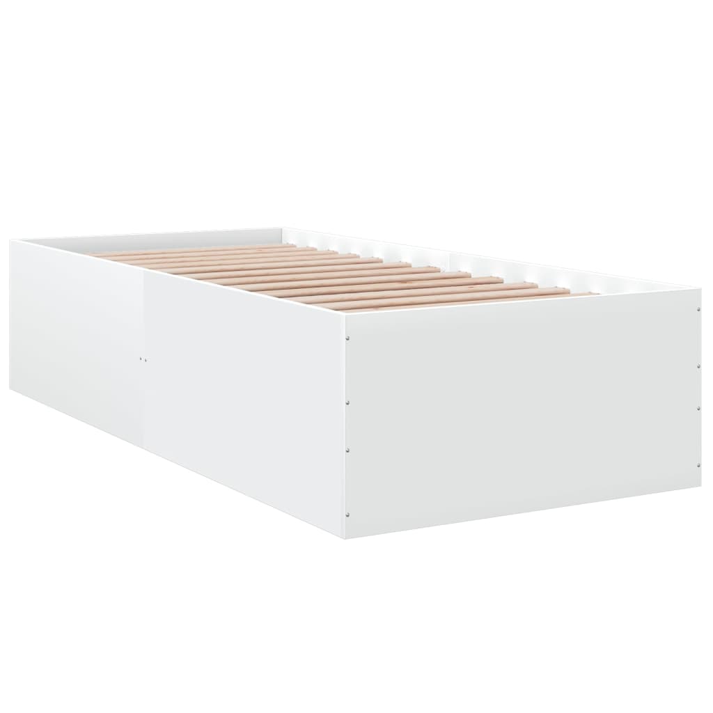 Bed Frame without Mattress White 100x200 cm