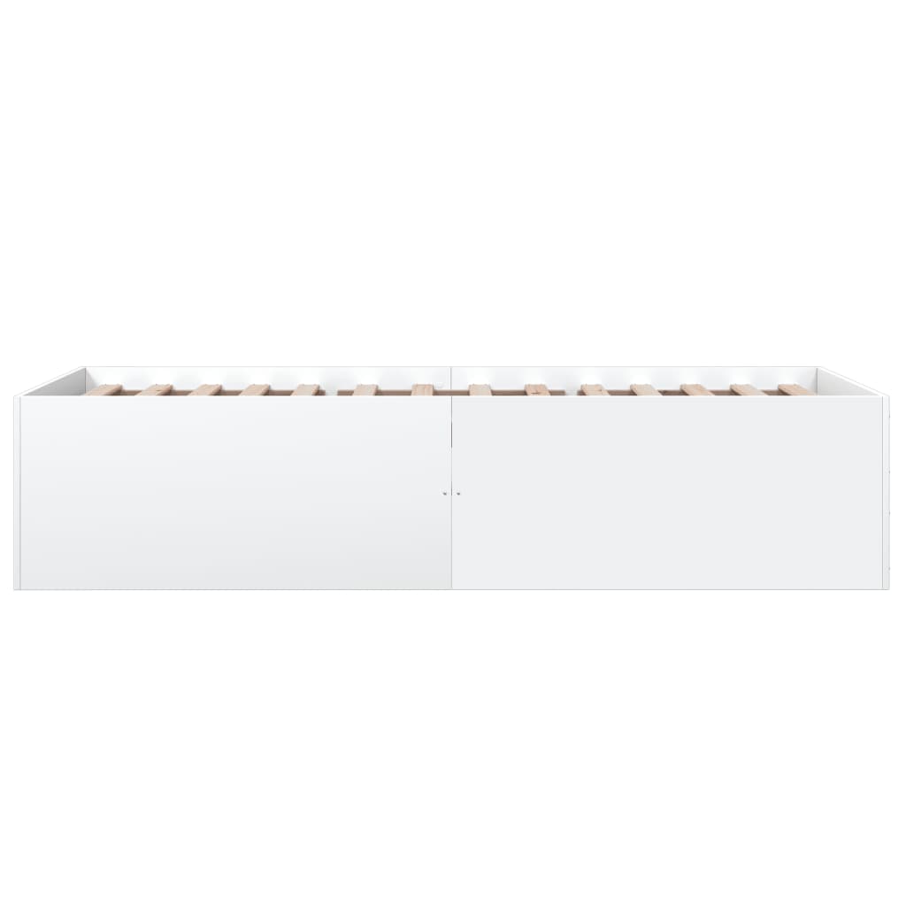 Bed Frame without Mattress White 100x200 cm