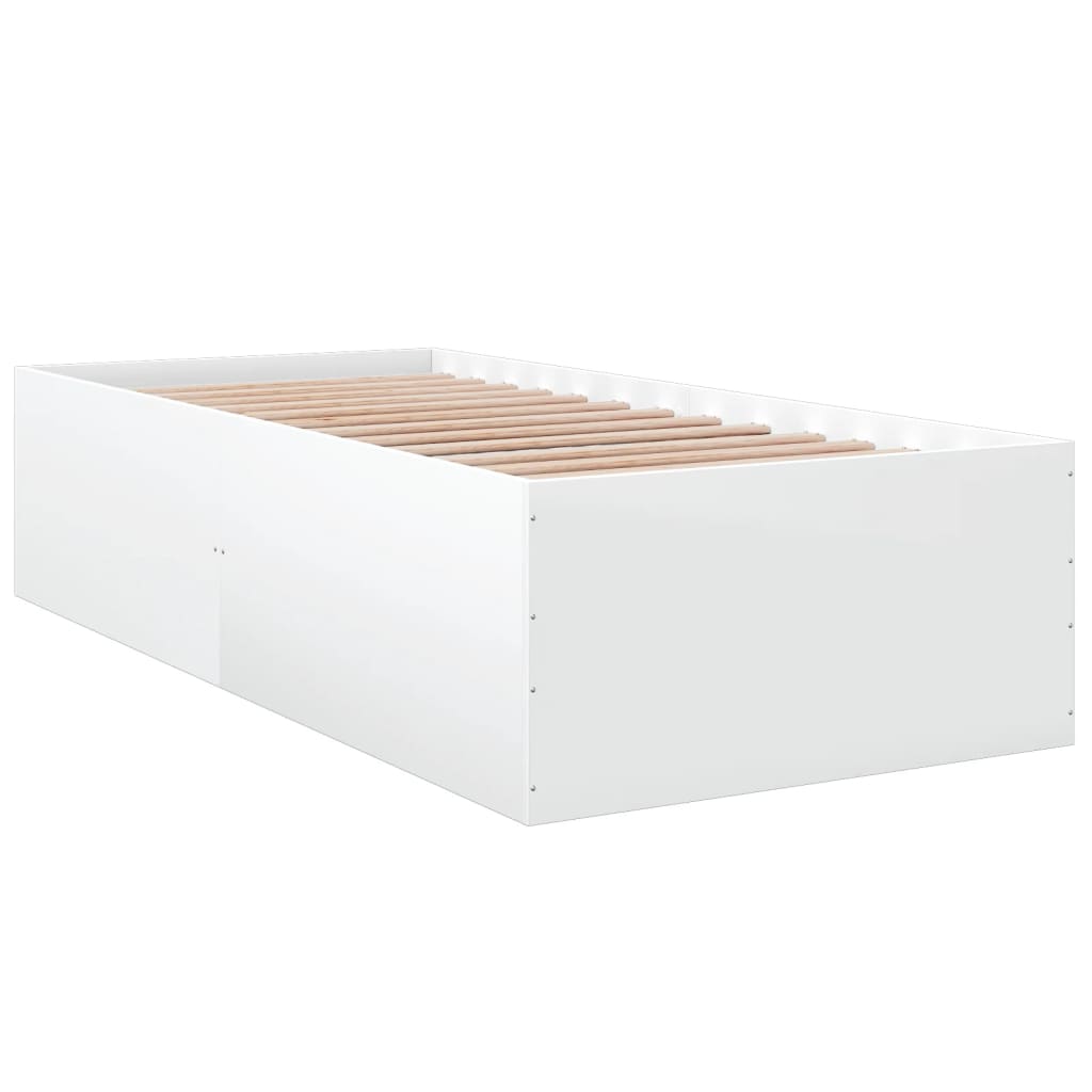 Bed Frame without Mattress White 100x200 cm