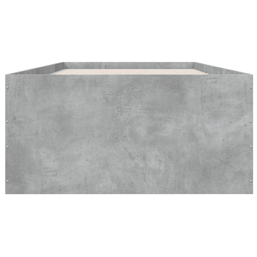 Bed Frame without Mattress Concrete Grey 100x200 cm