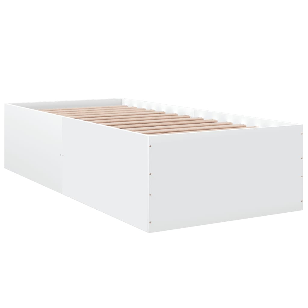 Bed Frame without Mattress White 90x200 cm