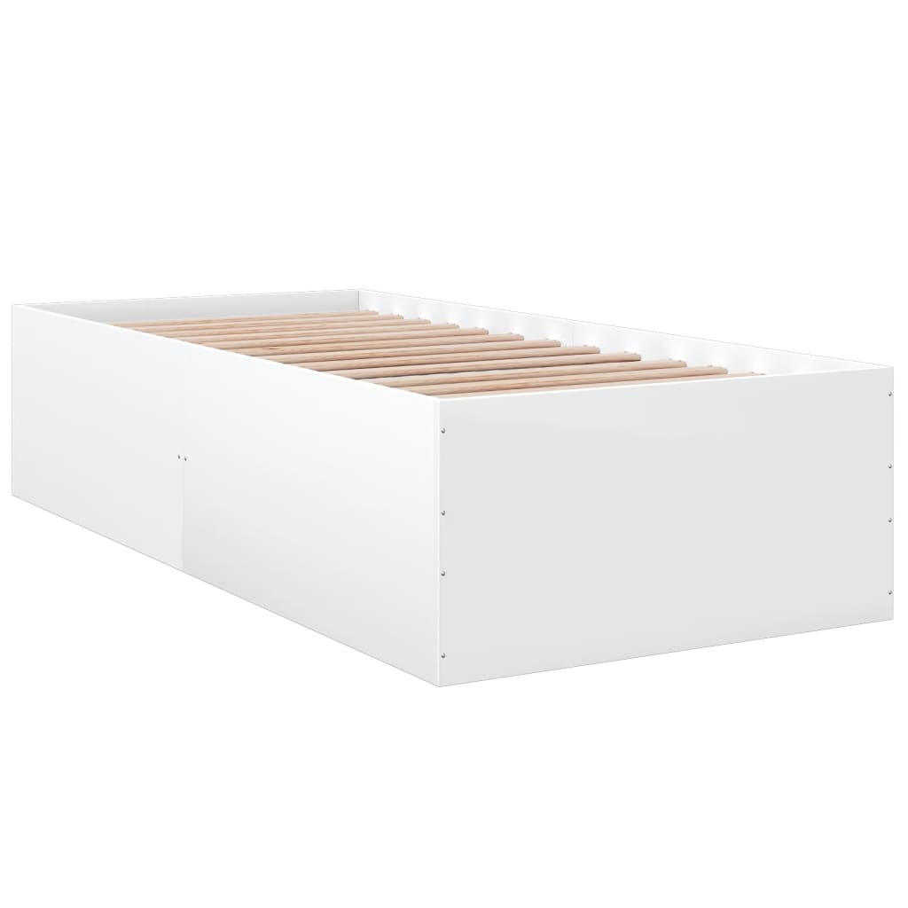 Bed Frame without Mattress White 90x200 cm