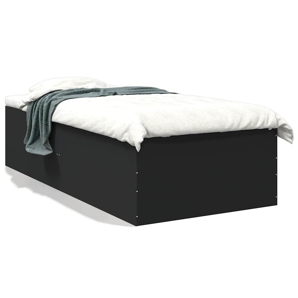 Bed Frame without Mattress Black 90x200 cm