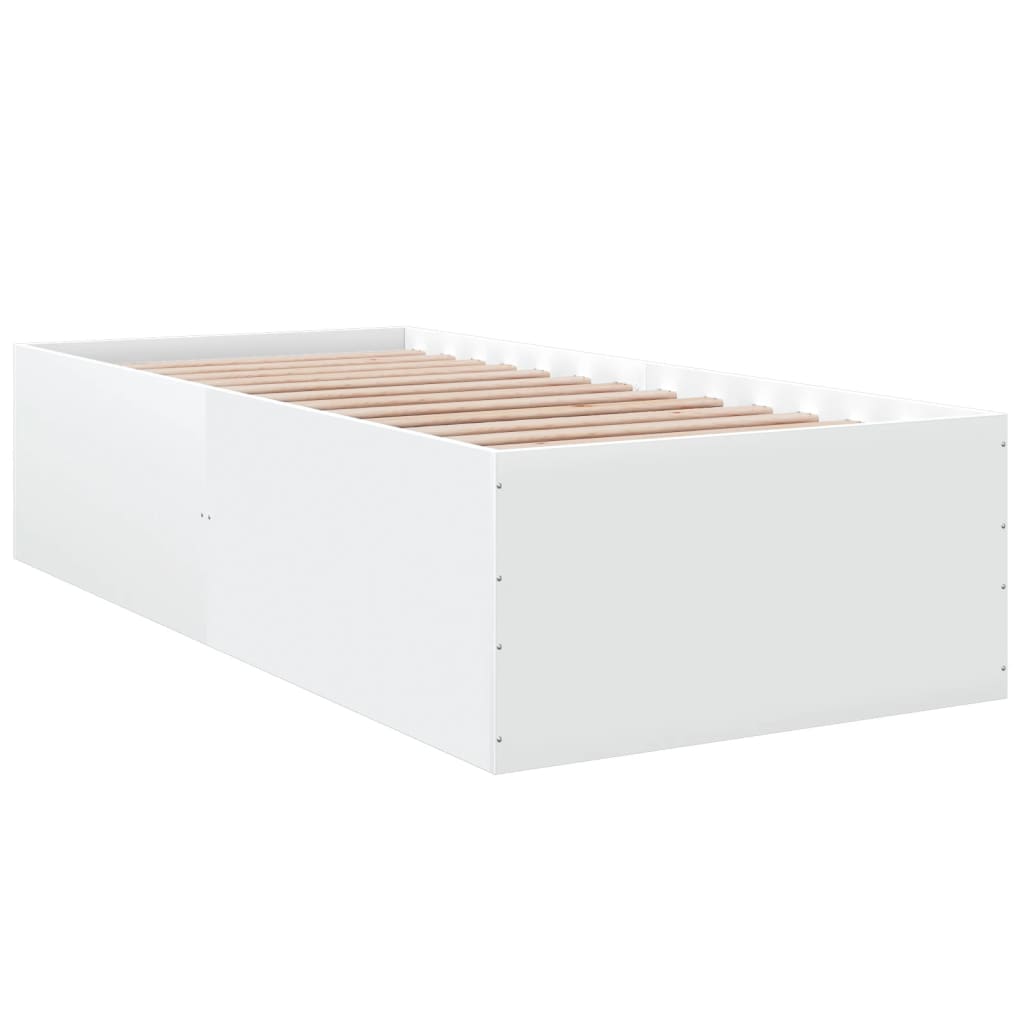 Bed Frame without Mattress White 90x190 cm Single
