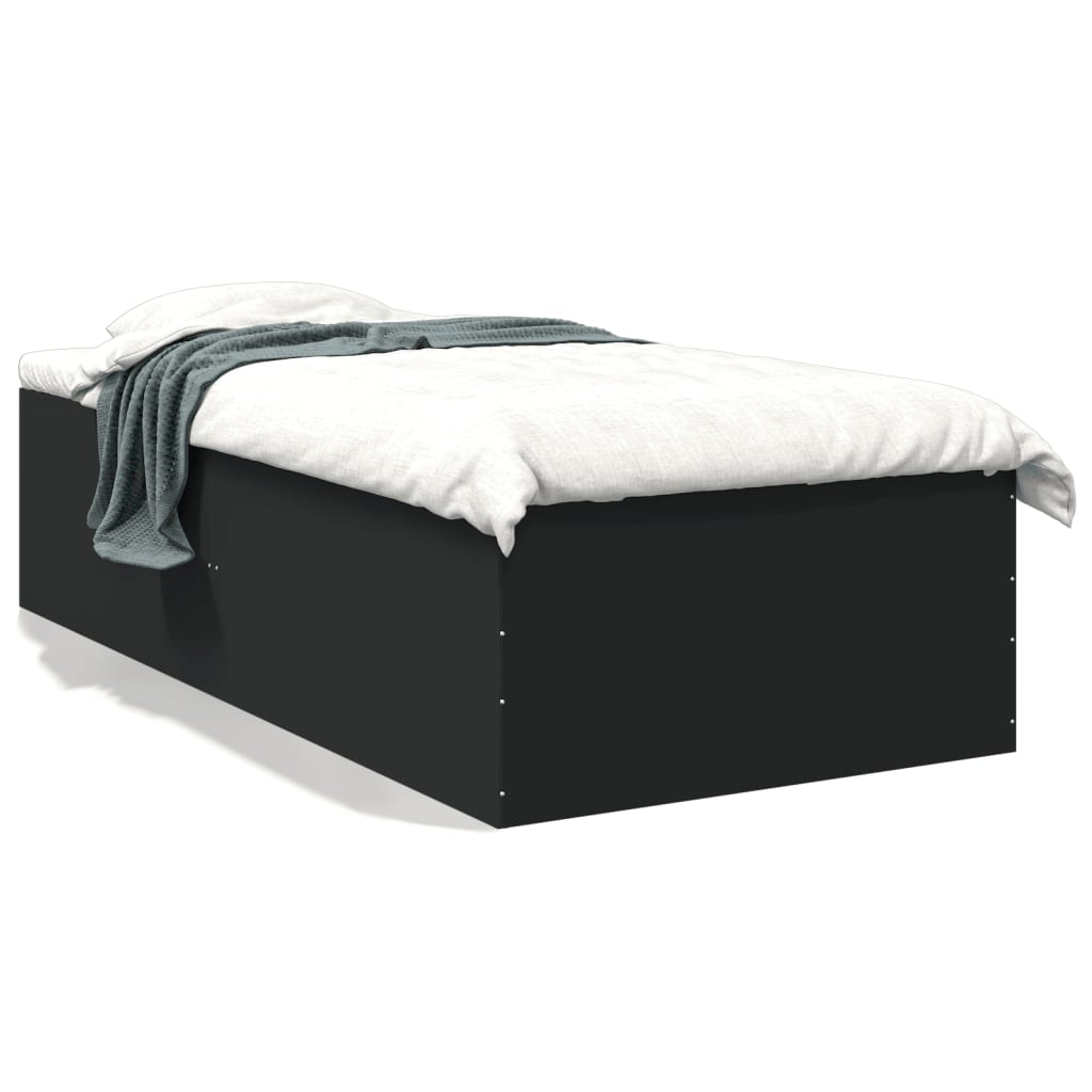 Bed Frame without Mattress Black 90x190 cm Single