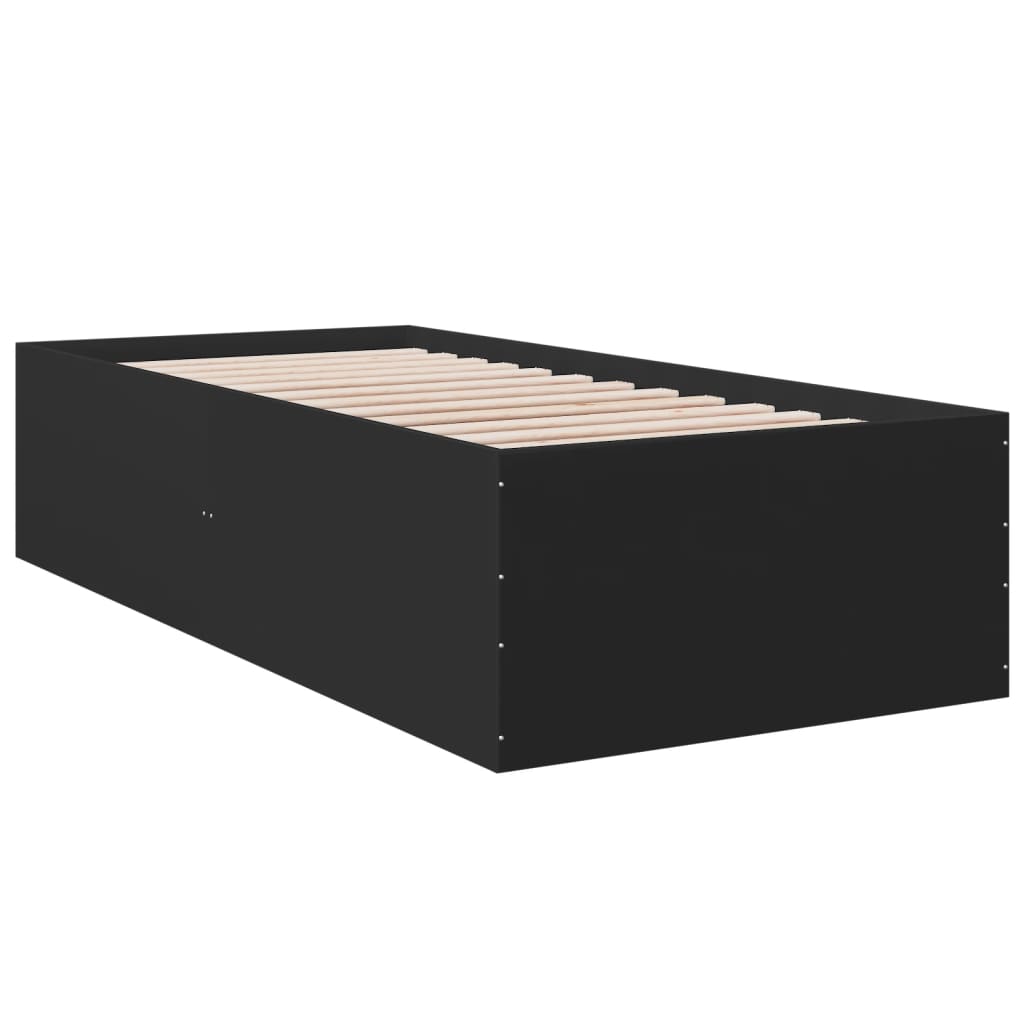 Bed Frame without Mattress Black 90x190 cm Single
