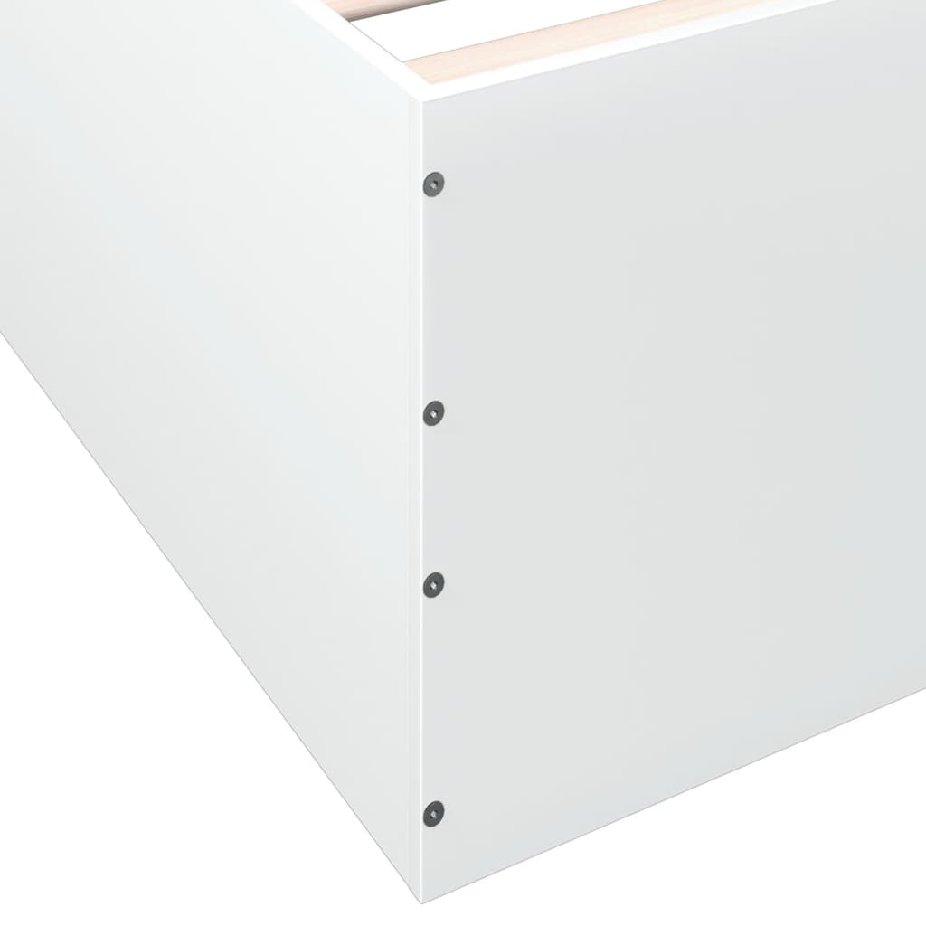 Bed Frame without Mattress White 75x190 cm Small Single