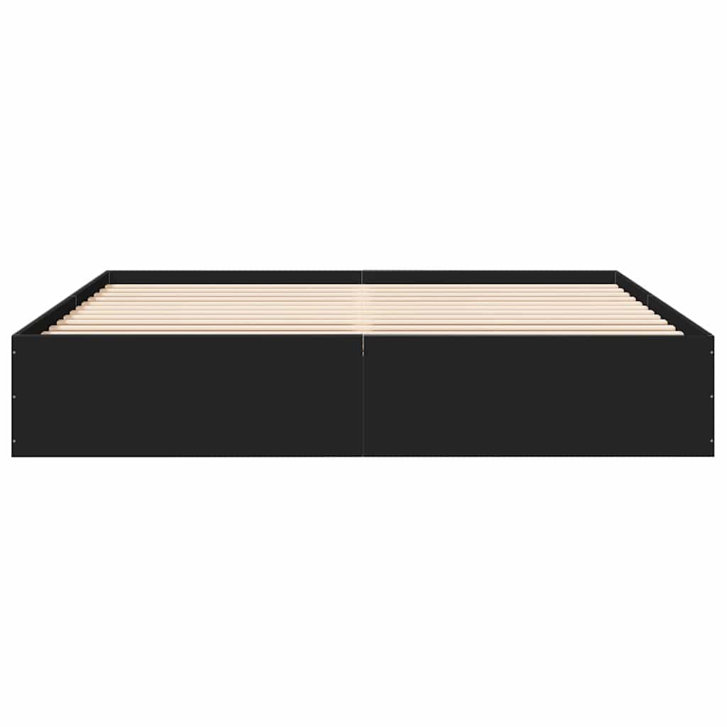 Bed Frame without Mattress Black 200x200 cm