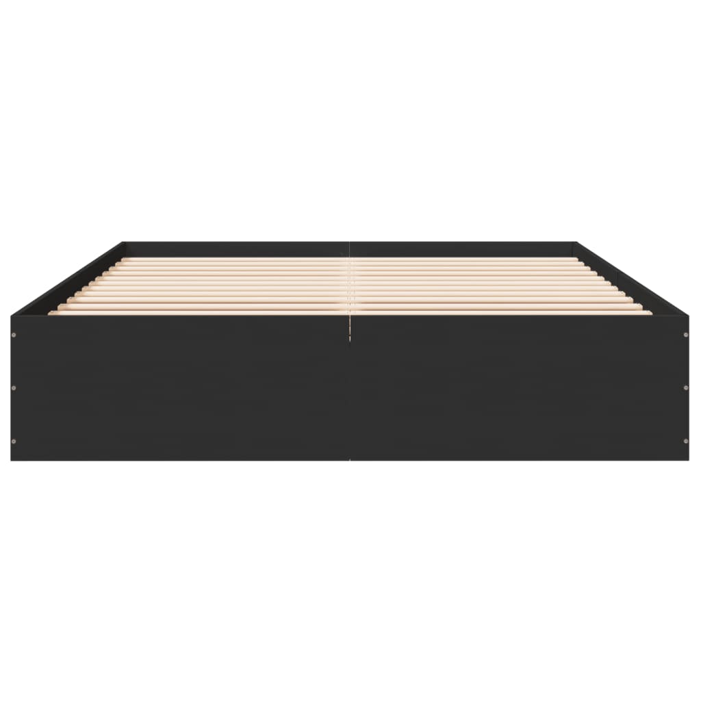 Bed Frame without Mattress Black 160x200 cm
