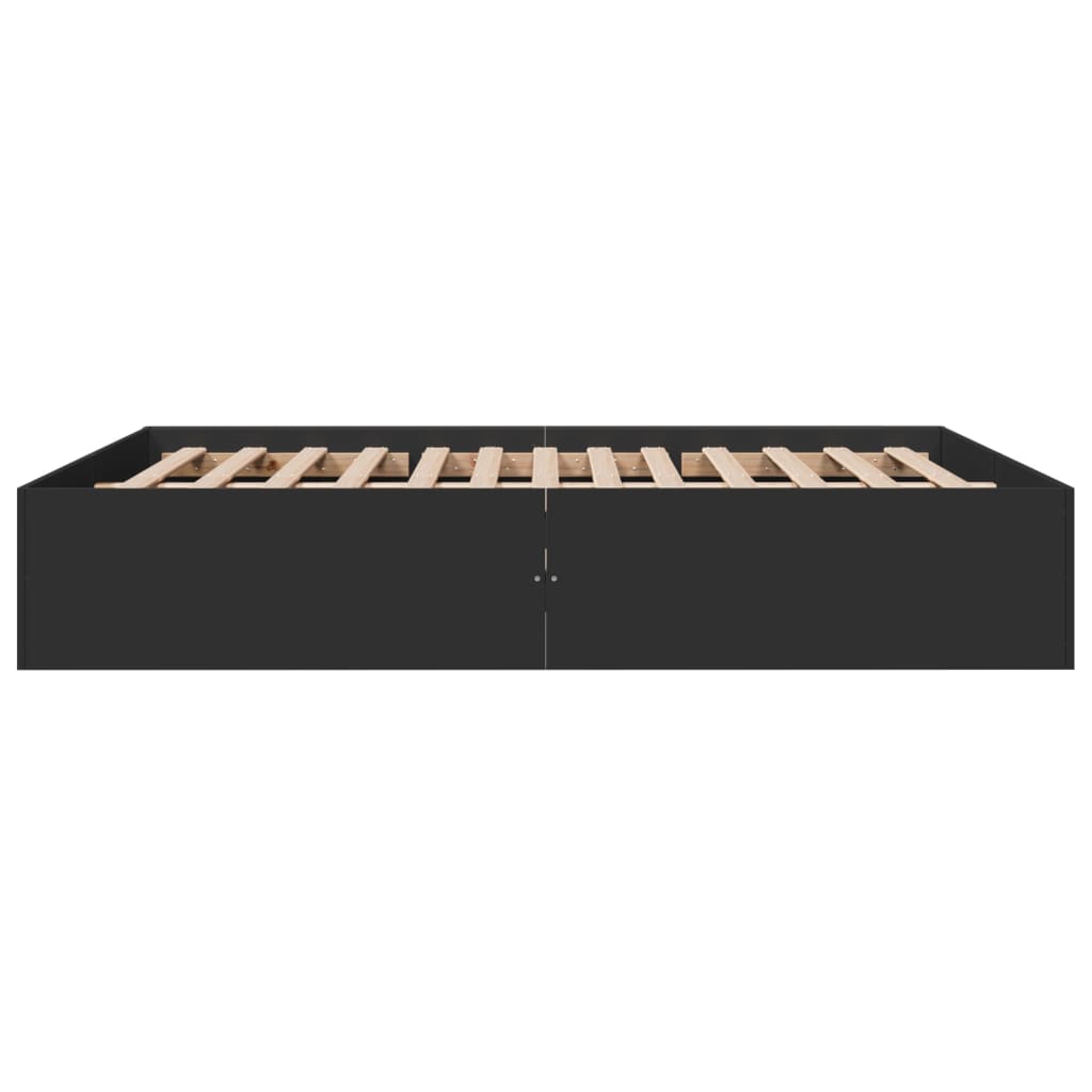 Bed Frame without Mattress Black 160x200 cm