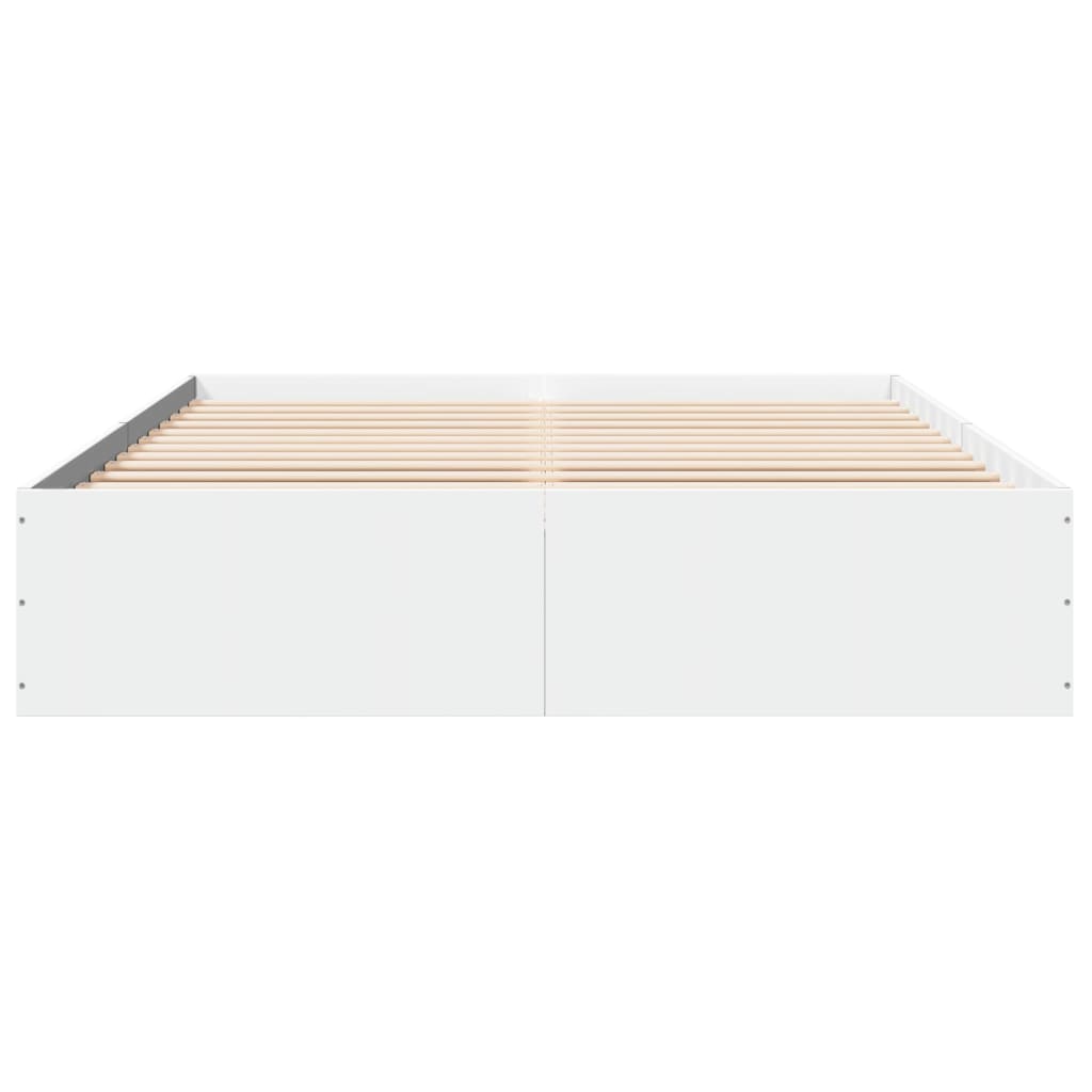 Bed Frame without Mattress White 150x200 cm King Size