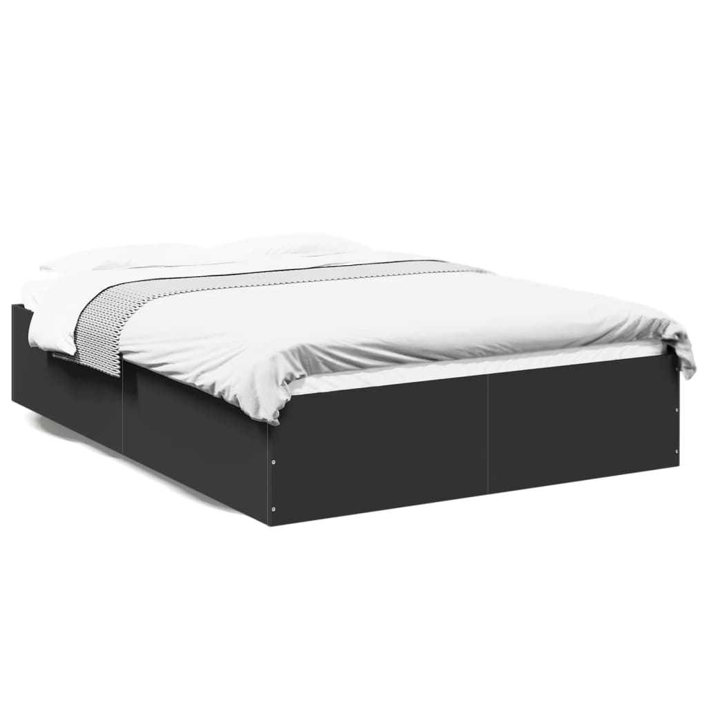 Bed Frame without Mattress Black 120x200 cm