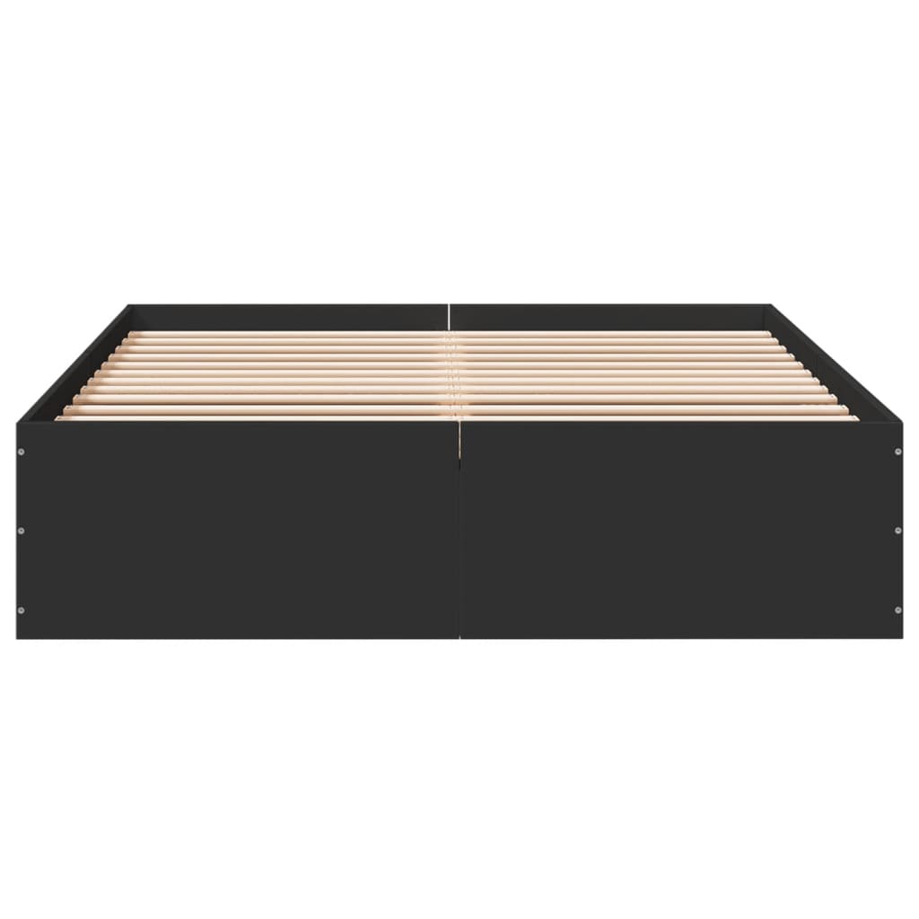 Bed Frame without Mattress Black 120x200 cm