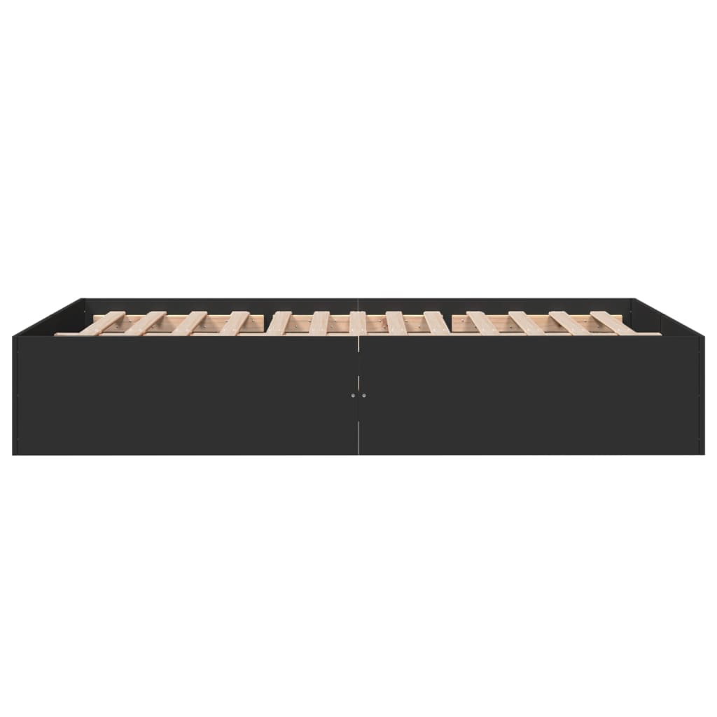 Bed Frame without Mattress Black 140x190 cm