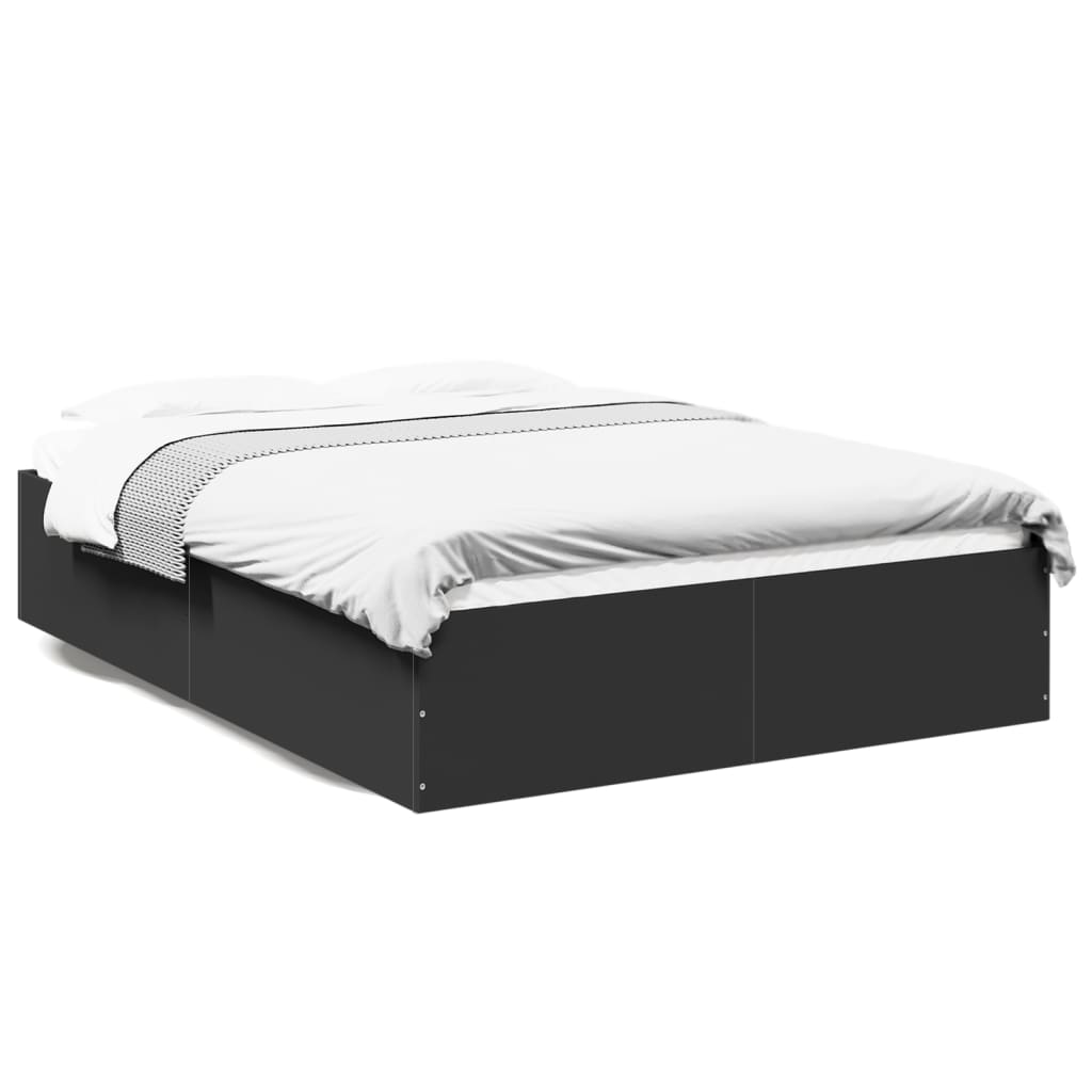 Bed Frame without Mattress Black 135x190 cm Double
