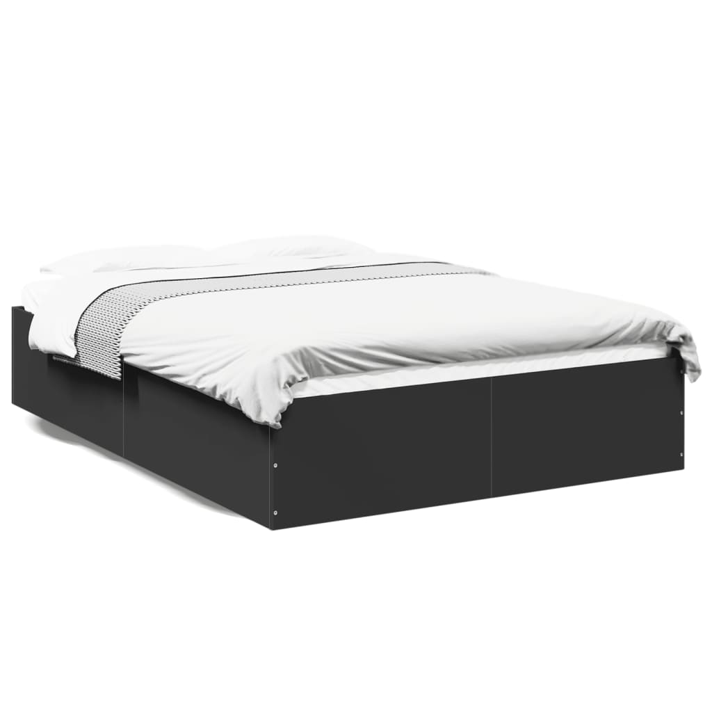 Bed Frame without Mattress Black 120x190 cm Small Double