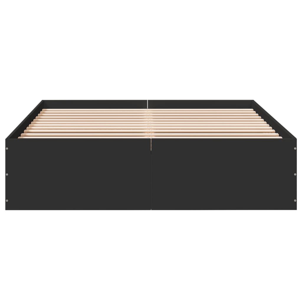 Bed Frame without Mattress Black 120x190 cm Small Double