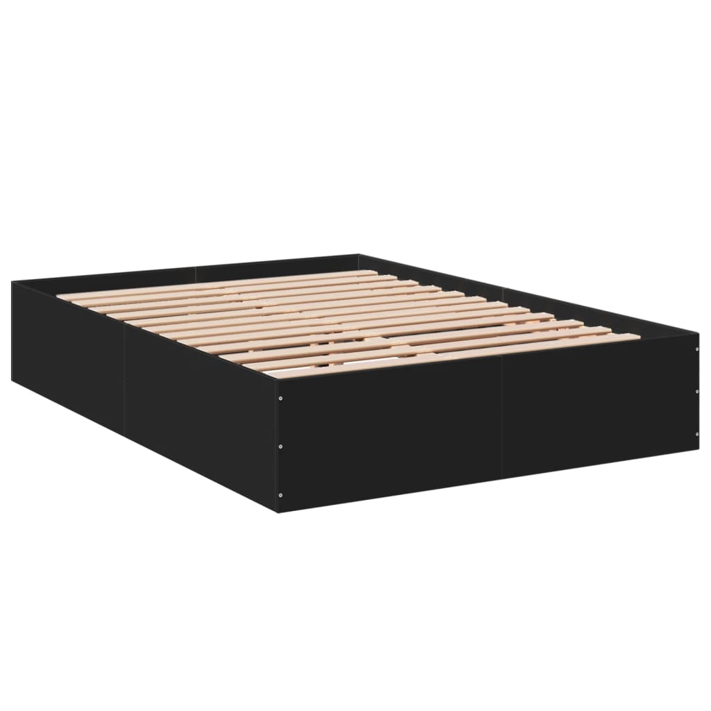 Bed Frame without Mattress Black 120x190 cm Small Double