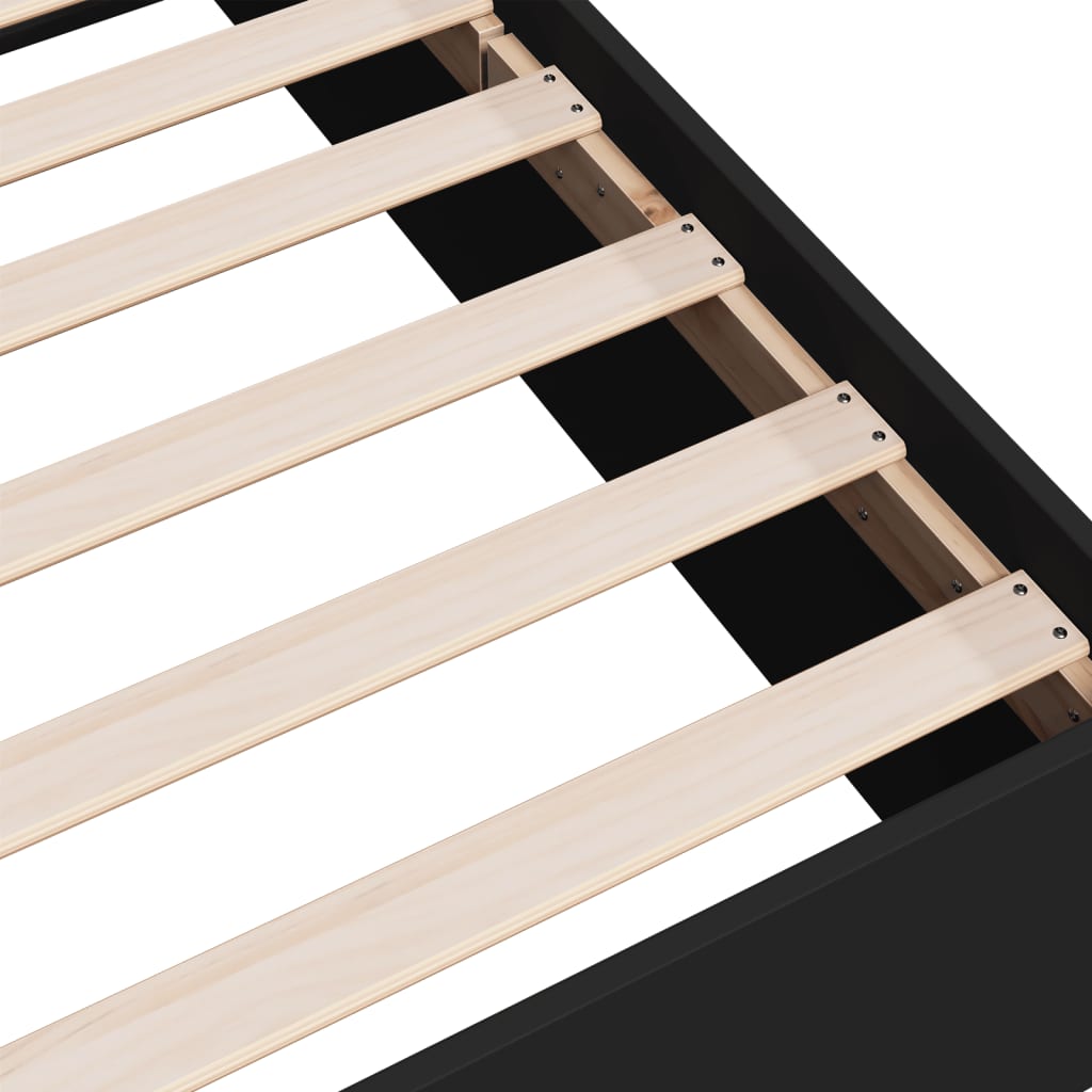 Bed Frame without Mattress Black 120x190 cm Small Double