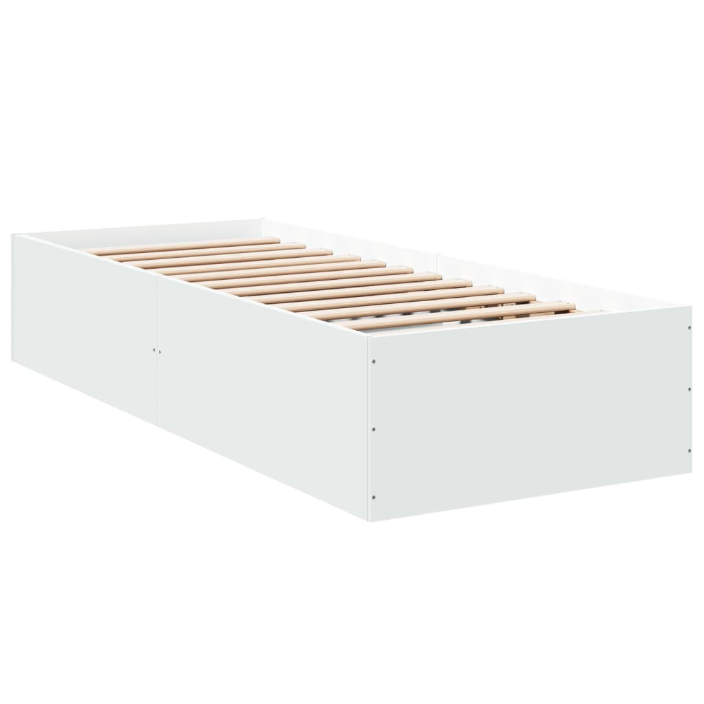 Bed Frame without Mattress White 100x200 cm