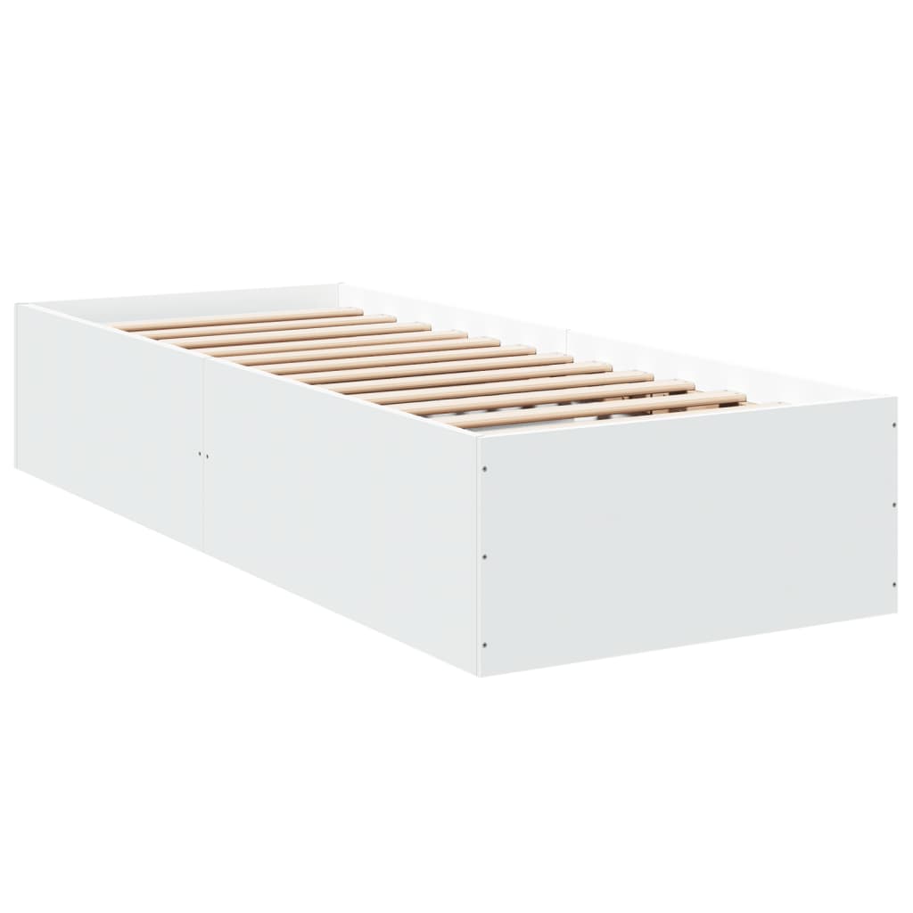 Bed Frame without Mattress White 100x200 cm