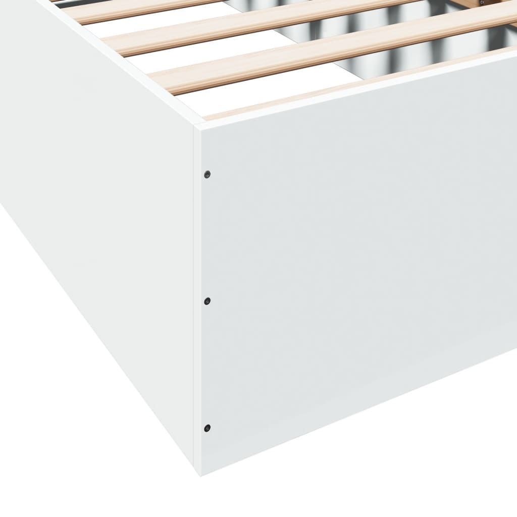 Bed Frame without Mattress White 100x200 cm
