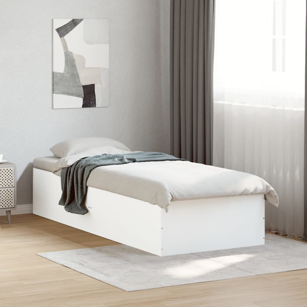 Bed Frame without Mattress White 100x200 cm