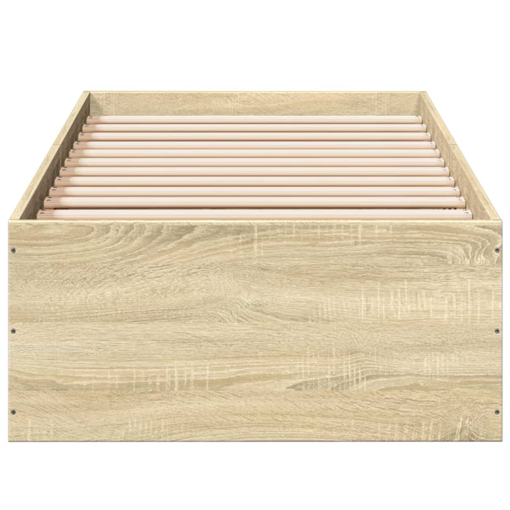 Bed Frame without Mattress Sonoma Oak 100x200 cm