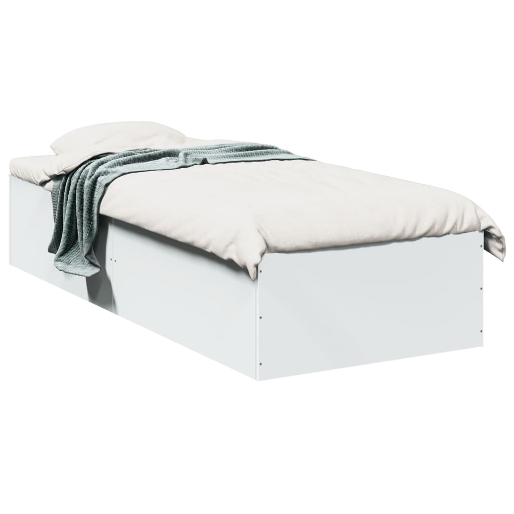 Bed Frame without Mattress White 90x200 cm