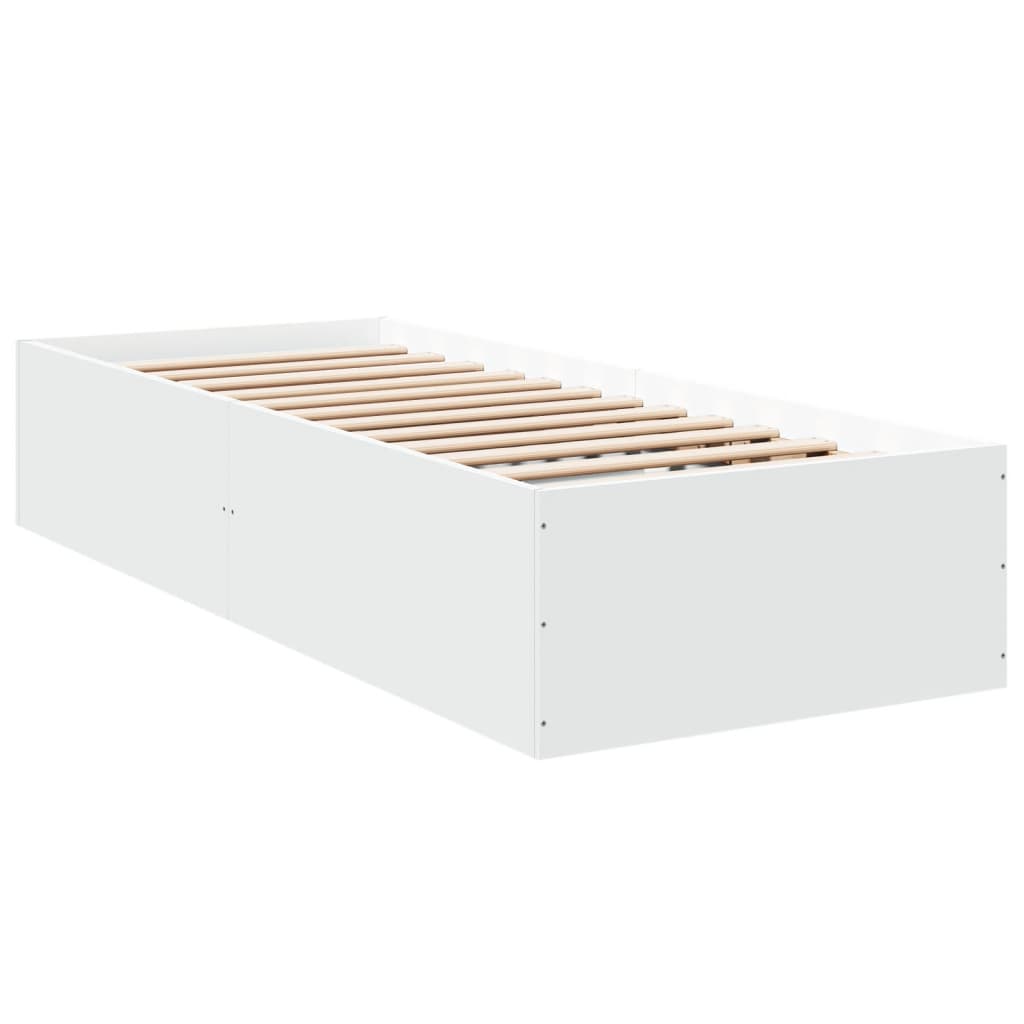 Bed Frame without Mattress White 90x200 cm