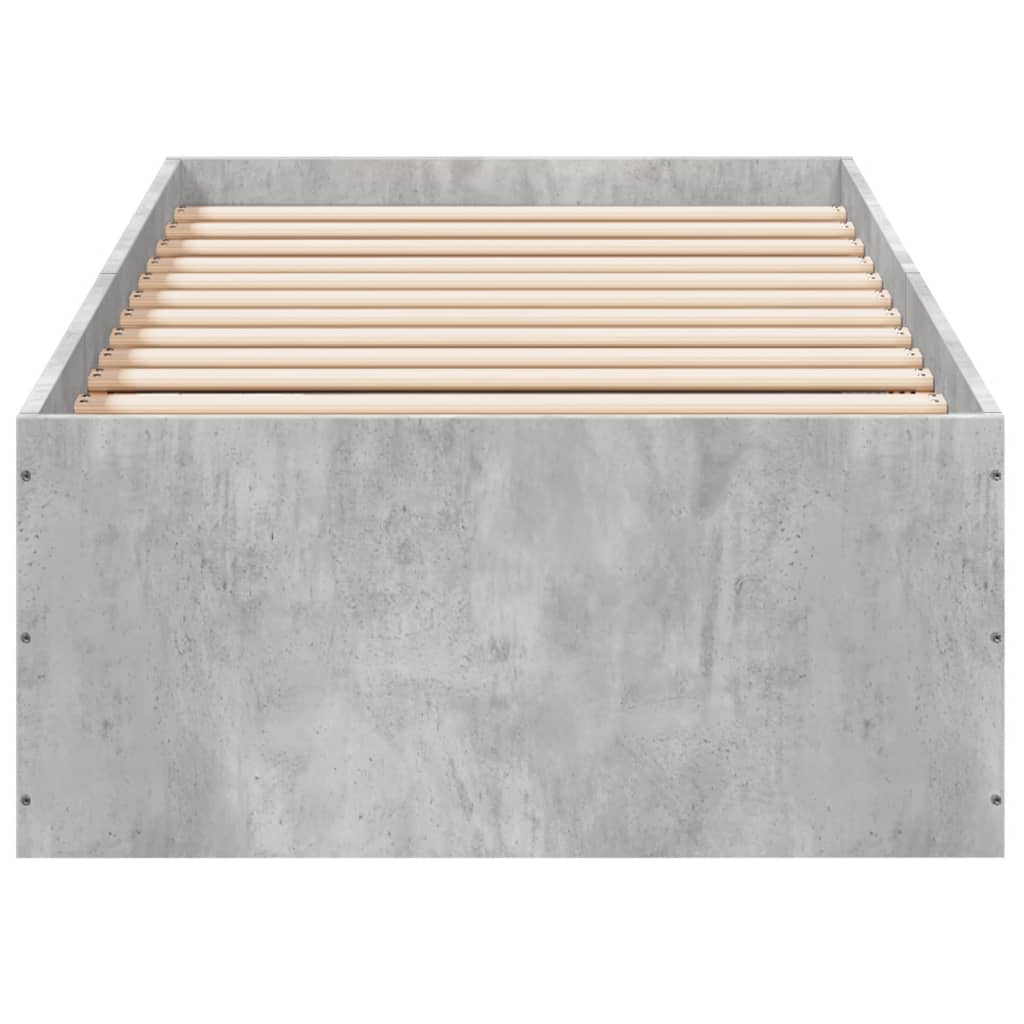 Bed Frame without Mattress Concrete Grey 90x200 cm