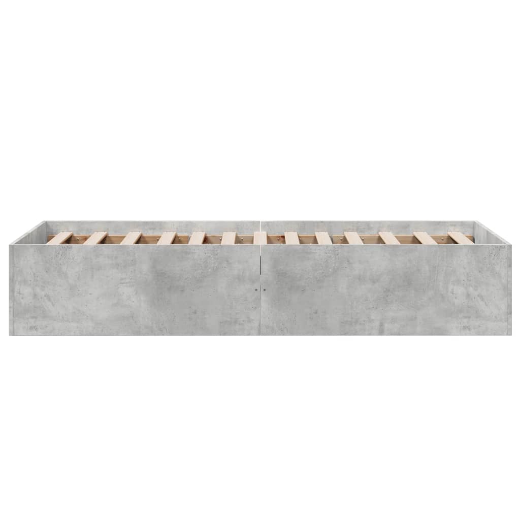 Bed Frame without Mattress Concrete Grey 90x200 cm