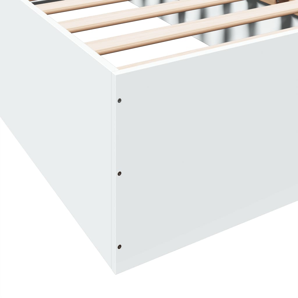 Bed Frame without Mattress White 90x190 cm Single