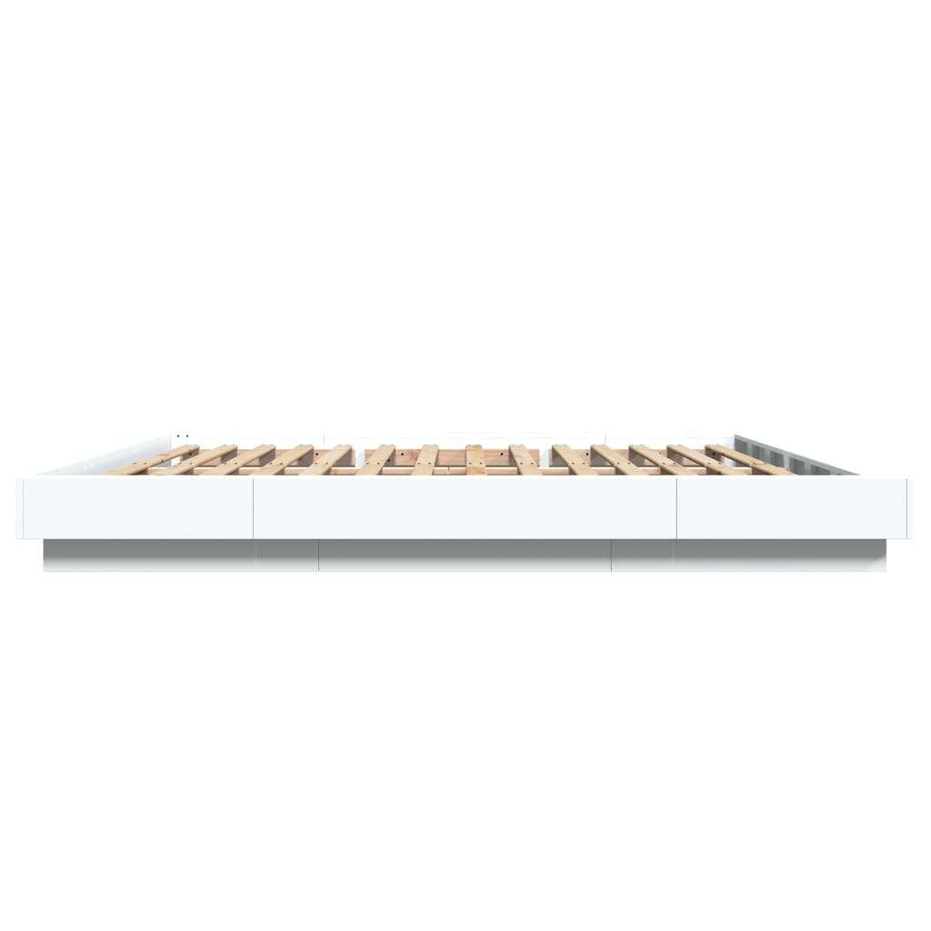 Bed Frame without Mattress White 200x200 cm