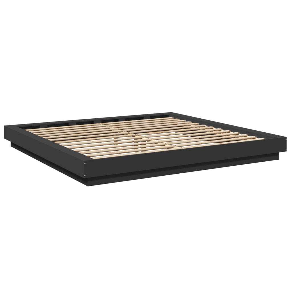 Bed Frame without Mattress Black 180x200 cm Super King